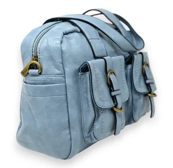 Synthetic Handbag Elena Sky Blue