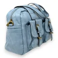 Synthetic Handbag Elena Sky Blue