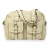 Vintage-Stil Beige Handtasche mit Doppelfächern