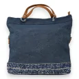 Luxuriöse Denim-Glam Handtasche