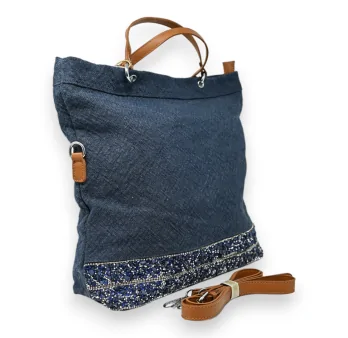 Borsa a Mano Denim Glam Deluxe