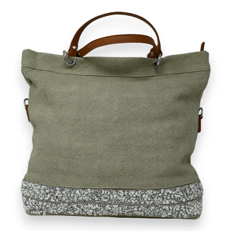 Bolso de Mano Glam Deluxe Denim Beige