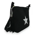 Bolso de bandolera de tela con estrella brillante