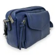 Navy blue rectangular shoulder bag