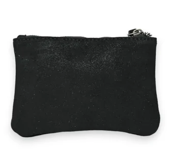 Soft shiny black star fabric wallet