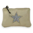 Soft shiny gold star fabric wallet