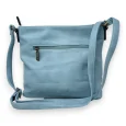 Bolso bandolera azul celeste con múltiples bolsillos