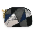 Navy blue patchwork wallet