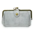 Clever retro wallet in silvery grey