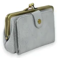 Clever retro wallet in silvery grey