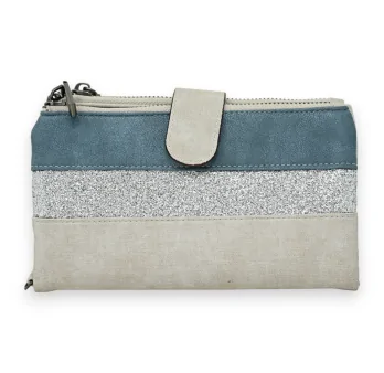 Blue jeans and silver companion wallet