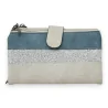 Blue jeans and silver companion wallet