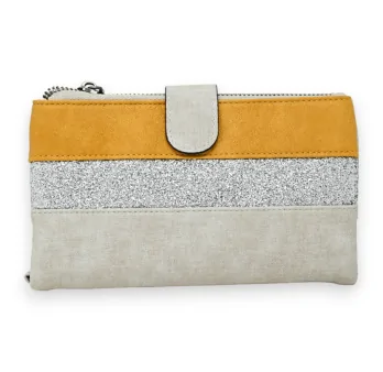 Mustard and silver companion wallet