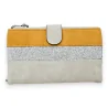 Mustard and silver companion wallet