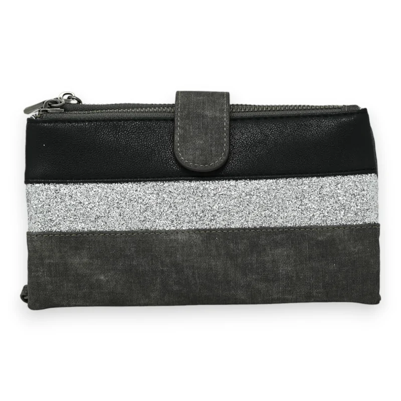 Black and silver companion wallet