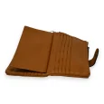 Plain camel companion wallet