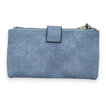 Washed blue jeans companion wallet