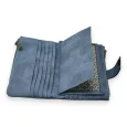 Cartera compañero azul jeans desgastado