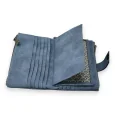 Washed blue jeans companion wallet