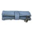 Cartera compañero azul jeans desgastado