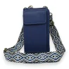 Pochette bandoulière téléphone et portefeuille bleu marine