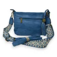 Sac bandoulière multi poches bleu jeans