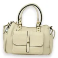 Bolso de mano beige sintético