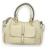 Synthetische beige Handtasche