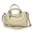 Bolso de mano beige sintético