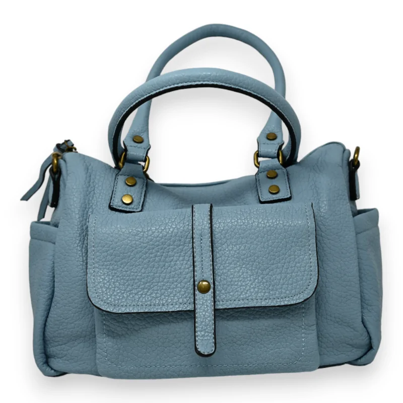 Sac à main synthétique bleu jeans