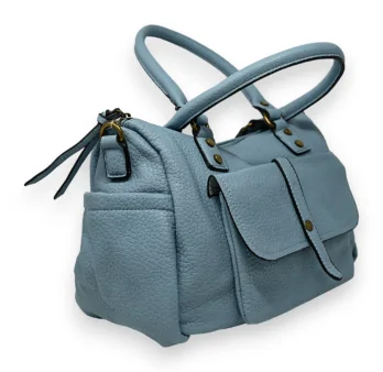 Blue jeans synthetic handbag