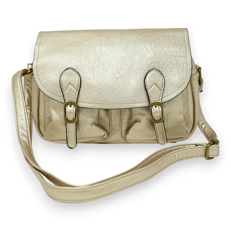 Golden shoulder bag briefcase
