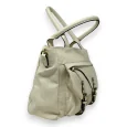 Chic beige multi-pocket handbag