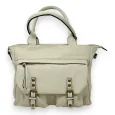 Chic beige multi-pocket handbag