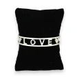 Pulsera de acero plateado rígida LOVE