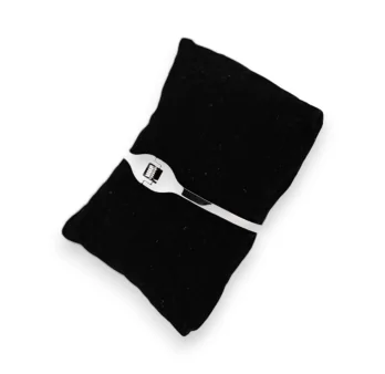 Bracelet acier argenté jonc rigide perles et strass