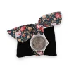 Montre bracelet tissu imprimé floral tendance