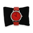 Red solid elastic watch