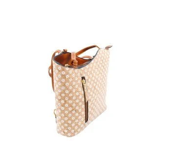 Cork bag with daisy pattern