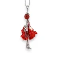 Collier sautoir poupée mode rouge