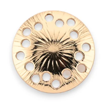 Golden magnetic brooch heart assorted stones