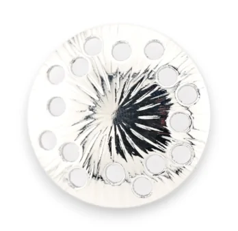 Silver Magnetic Brooch Heart Design Stones