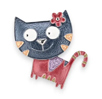Funny cat magnetic brooch