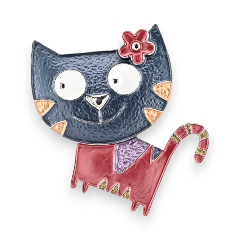 Funny cat magnetic brooch