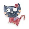 Broche aimantée chat rigolo