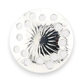 Broche magnética de moda para mujer negra y gris