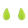 Boucles d'oreilles goutte acier vert anis