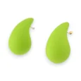 Boucles d'oreilles goutte vert anis