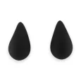 Boucles d'oreilles goutte noire