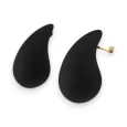 Boucles d'oreilles goutte noire